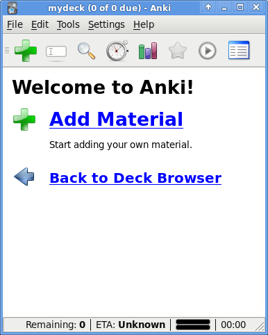 Anki: New Deck Screen